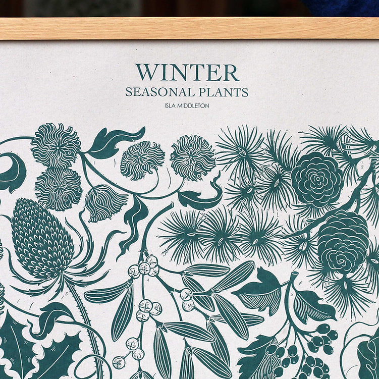 Winter foraging print - The Bristol Artisan Handmade Sustainable Gifts and Homewares.