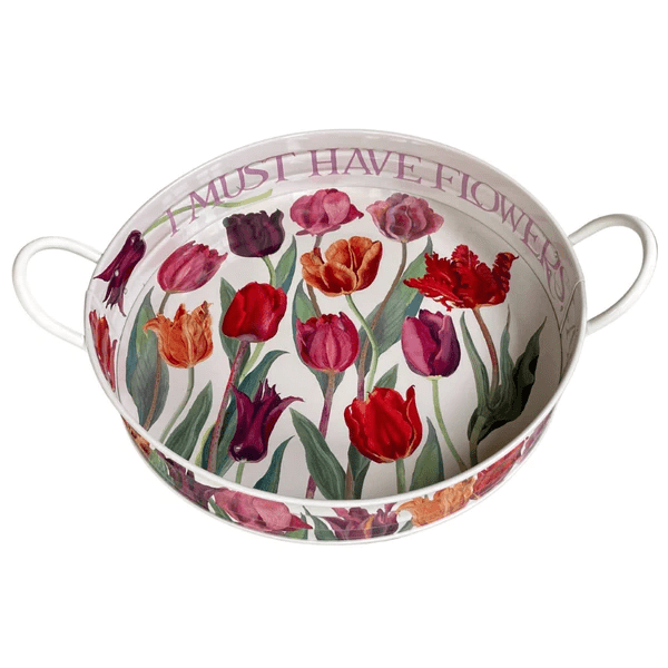 Large Tulip Tin Tray with Handles - THE BRISTOL ARTISAN