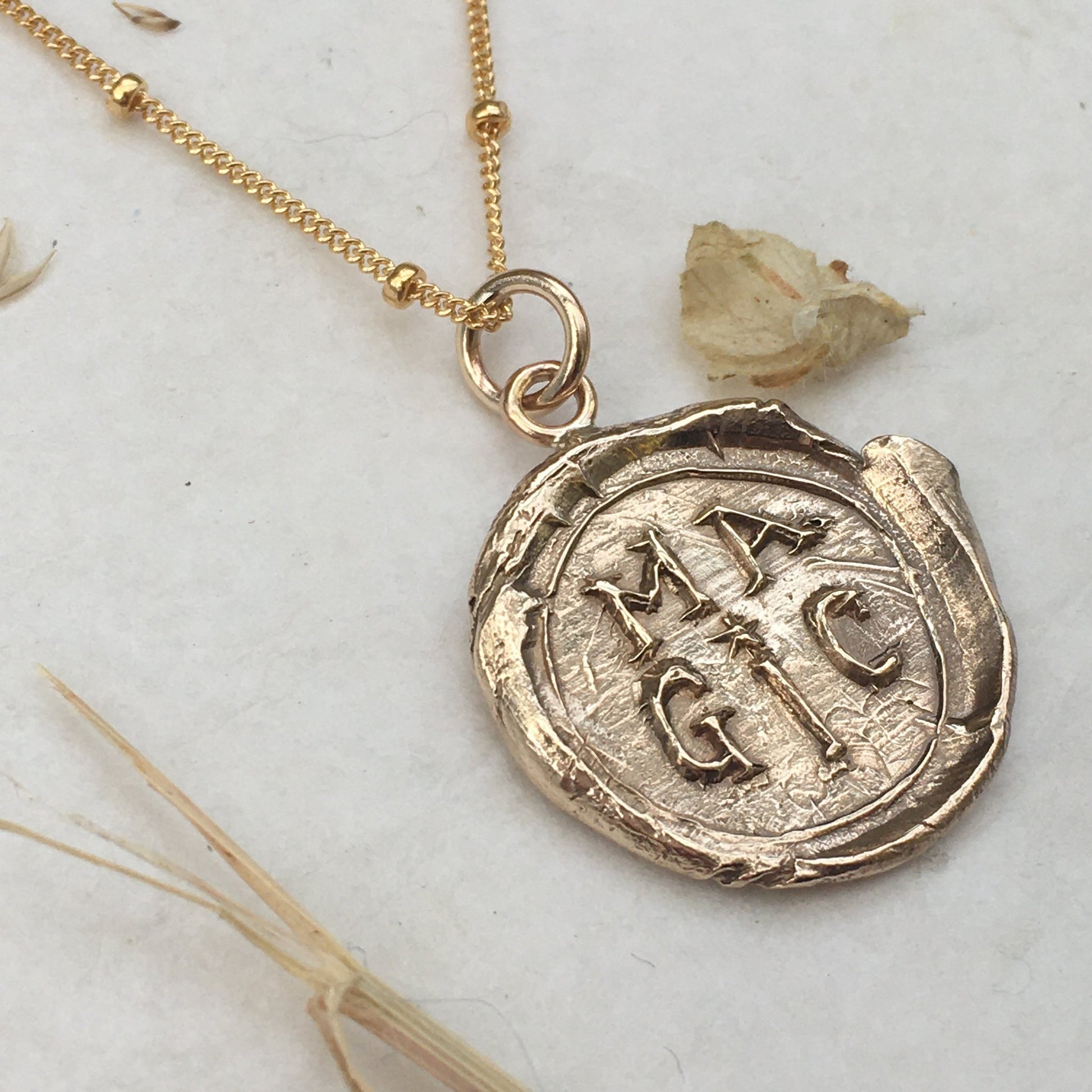 MAGIC Coin Necklace Bronze - The Bristol Artisan Handmade Sustainable Gifts and Homewares.