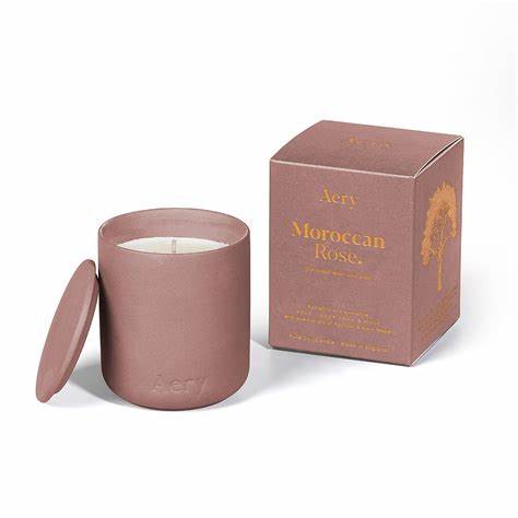 Moroccan Rose Scented Plant Based Wax Candle In A Reusable Clay Pot - THE BRISTOL ARTISAN