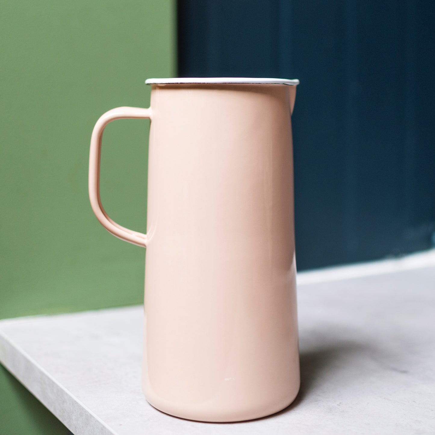 Enamel 3 pint jug - rose - THE BRISTOL ARTISAN