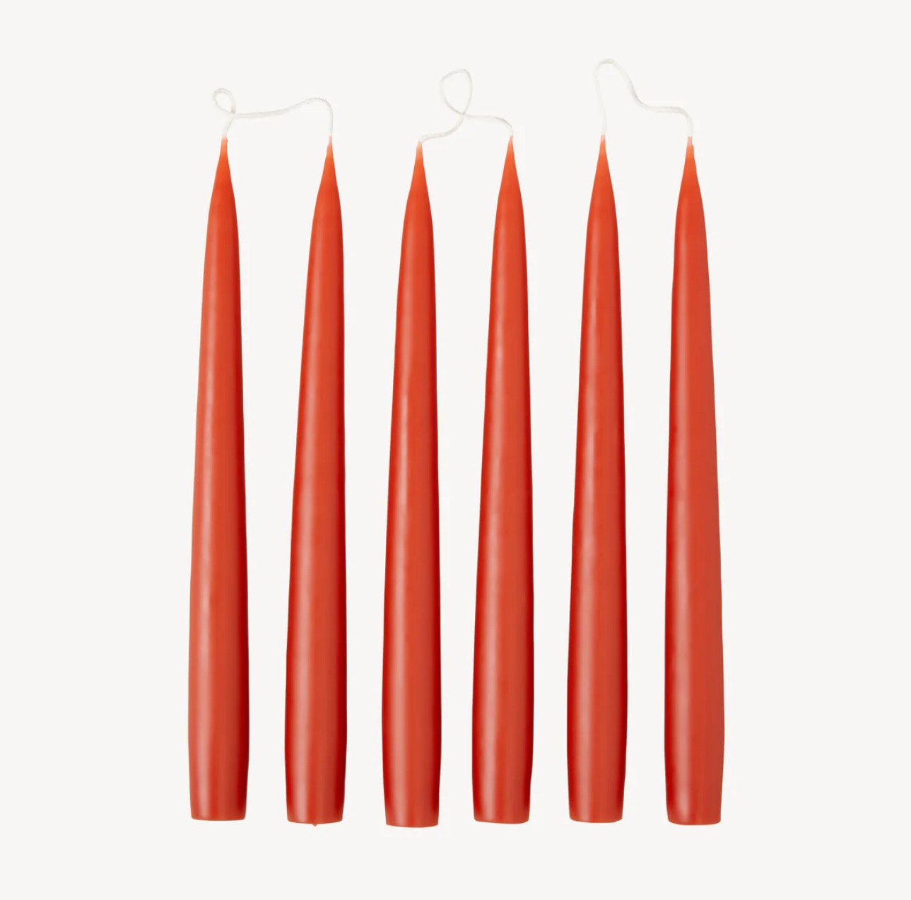 Rust taper candles - pair - The Bristol Artisan Handmade Sustainable Gifts and Homewares.