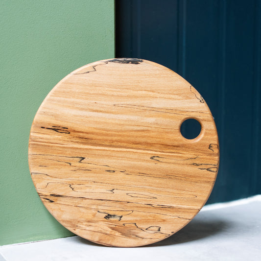 Round Handcrafted board - spalted beech - THE BRISTOL ARTISAN