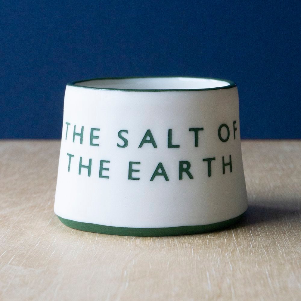 'The Salt of the Earth' porcelain container by Word Play Clay - THE BRISTOL ARTISAN