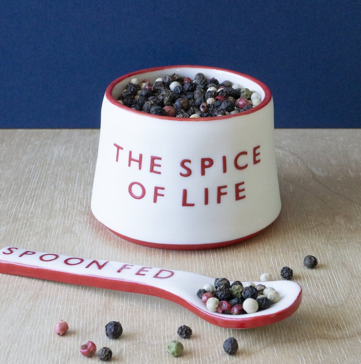 'The Spice of Life' porcelain container by Word Play Clay - THE BRISTOL ARTISAN
