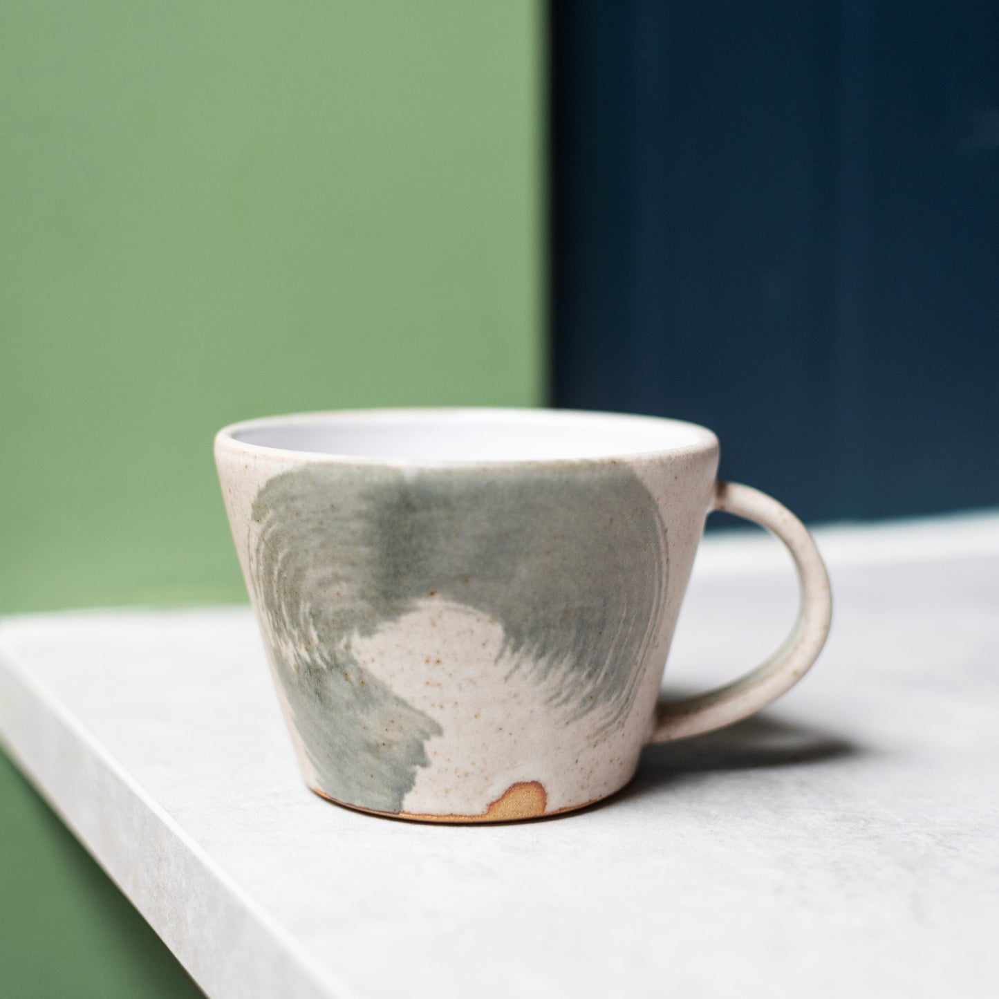 'Wave' buff clay mug - THE BRISTOL ARTISAN