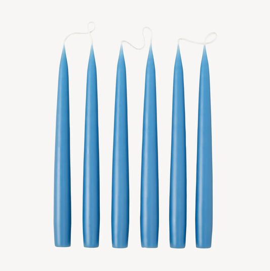 Wedgewood Blue taper candles - pair - THE BRISTOL ARTISAN