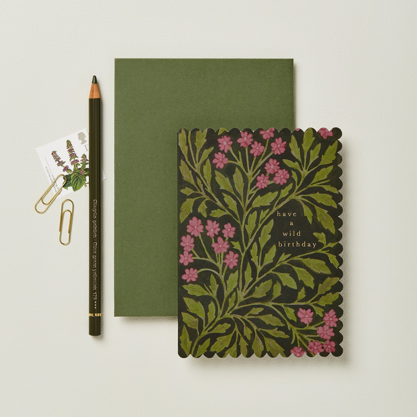 Green Flora 'Wild Birthday' Card - The Bristol Artisan Handmade Sustainable Gifts and Homewares.